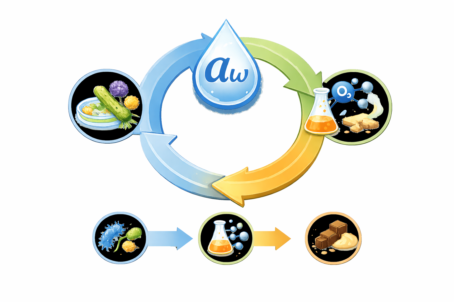 Water activity cycle infographic